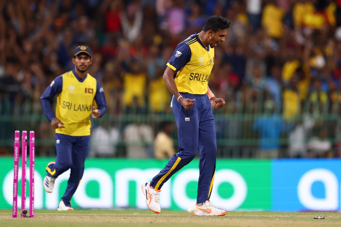 Dushmantha Chameera was fired up after castling Glenn Phillips