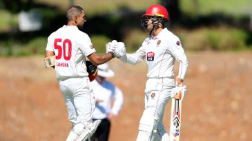Sangha century, Carey, Scott fifties puts South Australia in strong position