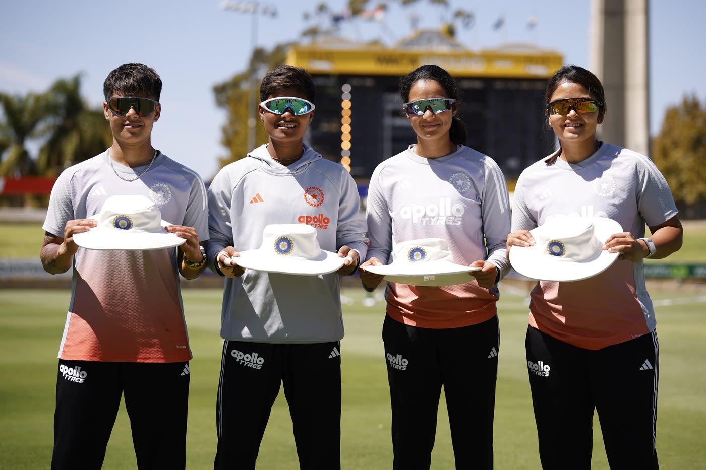 India's four debutants - Kashvee Gautam, Kranti Gaud, Pratika Rawal and Sayali Satghare