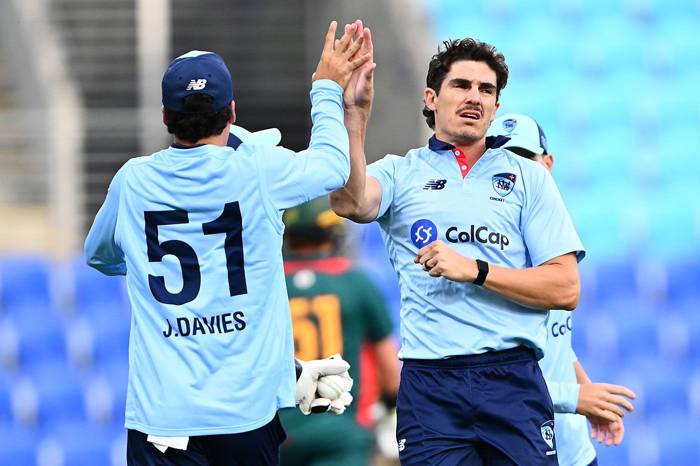 Sean Abbott was in the wickets early on