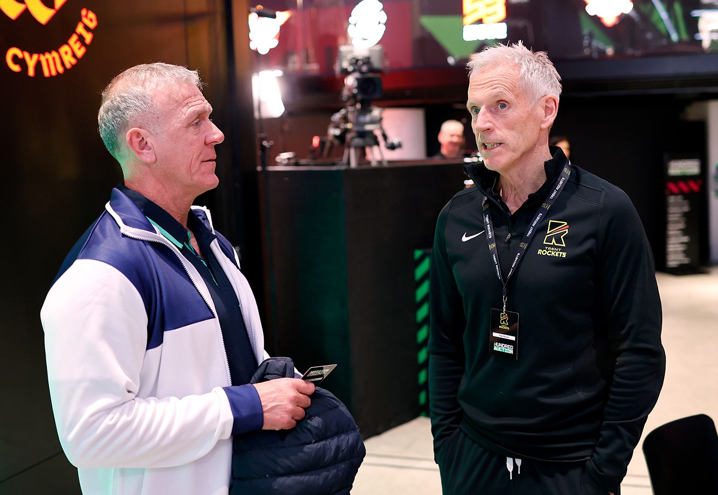 Alec Stewart chats with Peter Moores