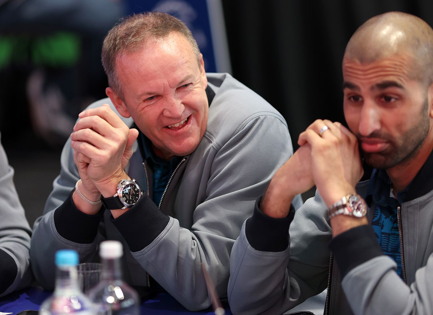 Andy Flower and Mo Bobat oversee the London Spirit bidding