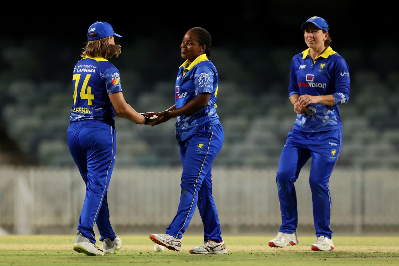 Anesu Mushangwe celebrates one of her three wickets
