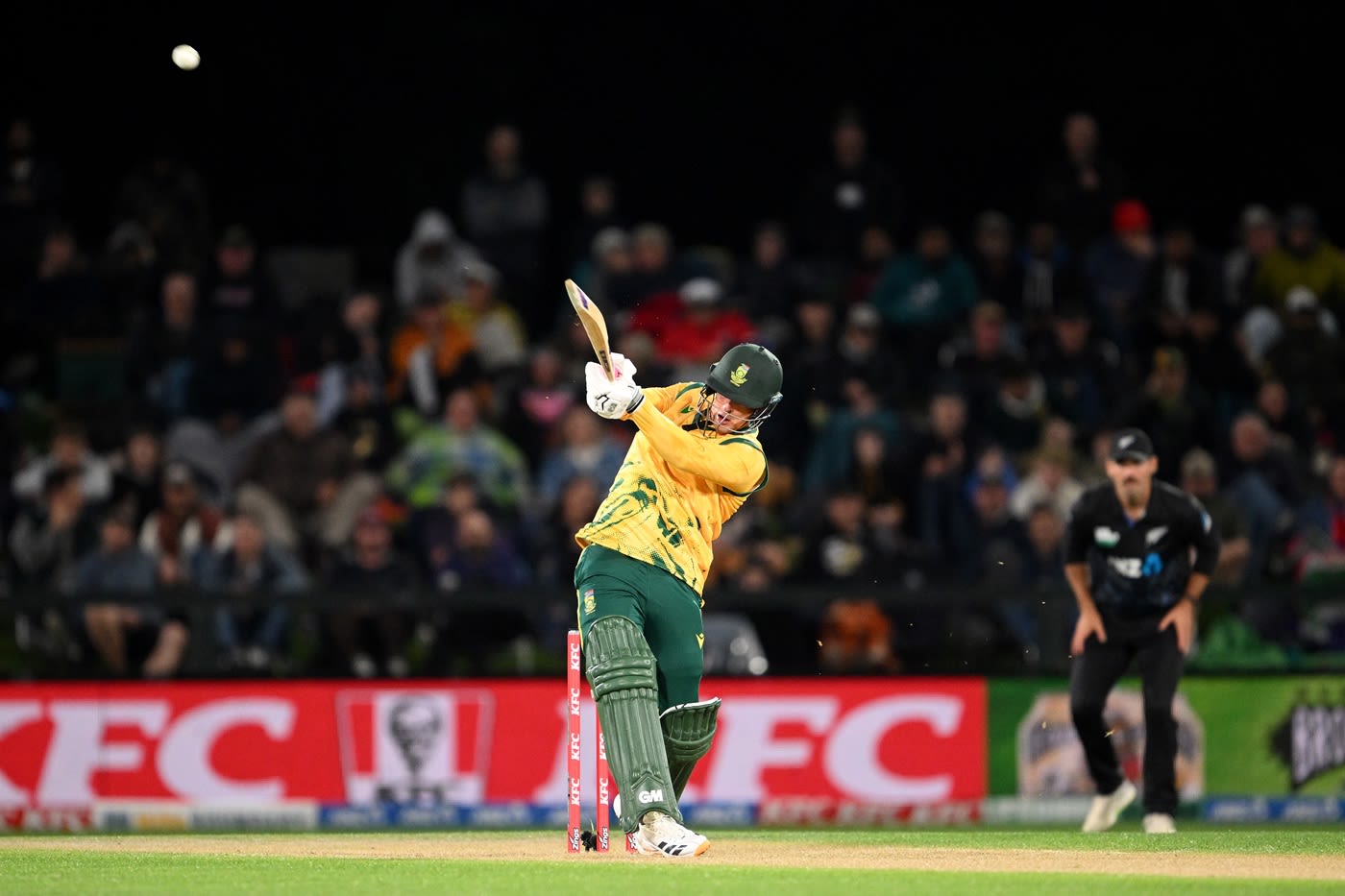 Rubin Hermann gets one away for six