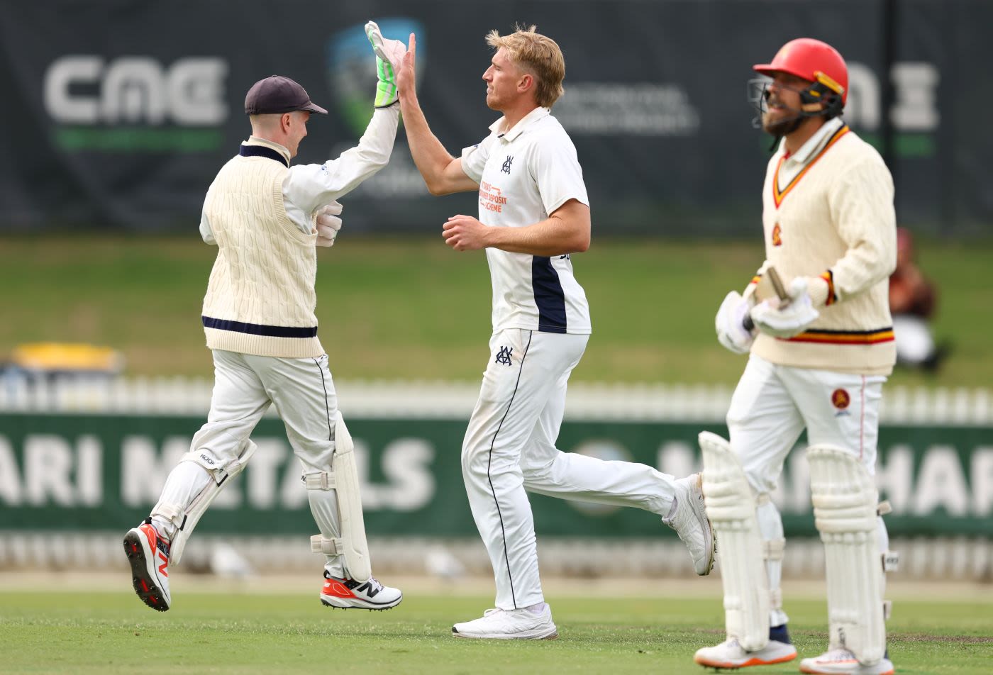 Will Sutherland picked up the wicket of Jake Lehmann