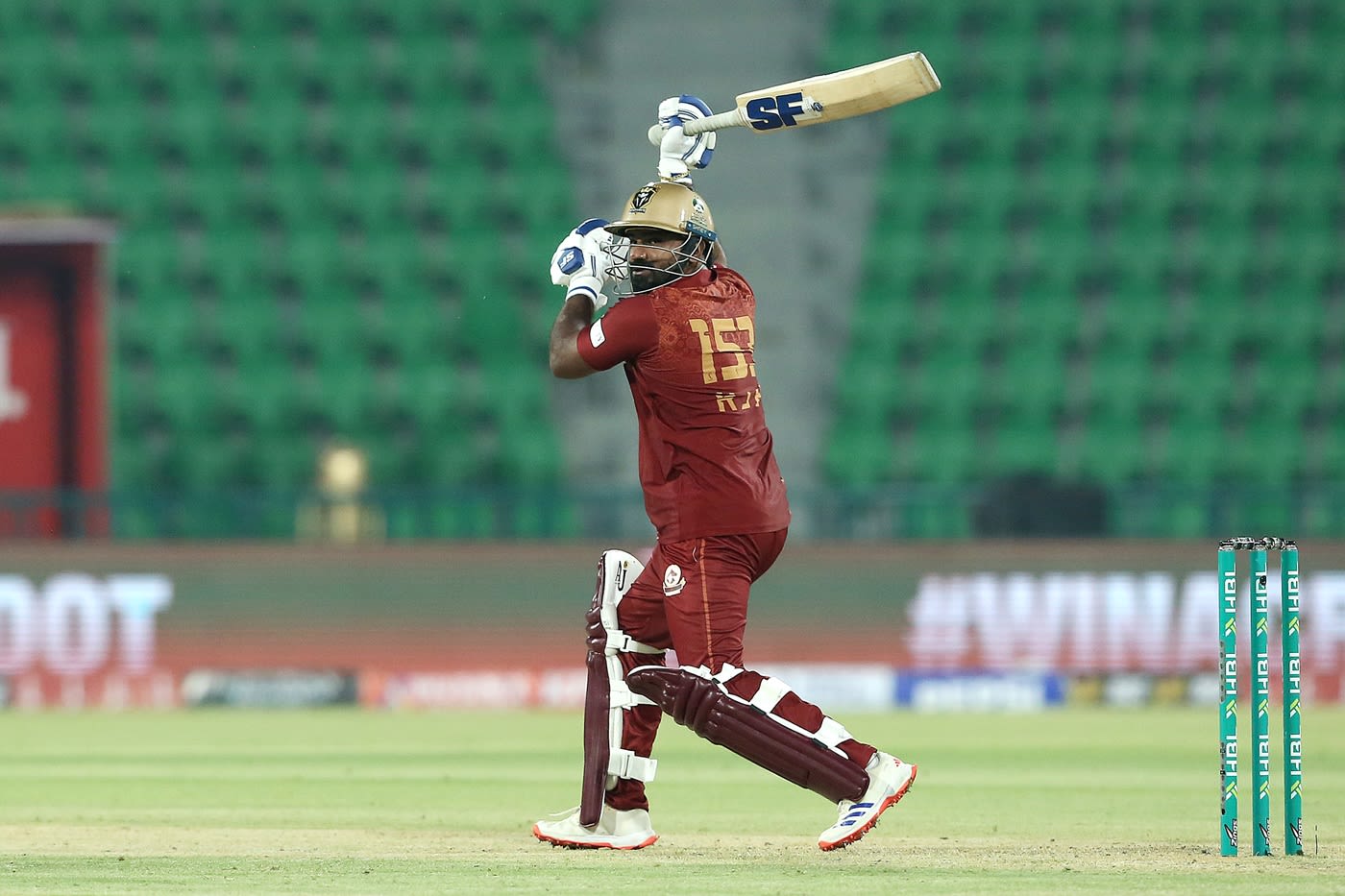 Kusal Perera plays with his bottom hand off the bat