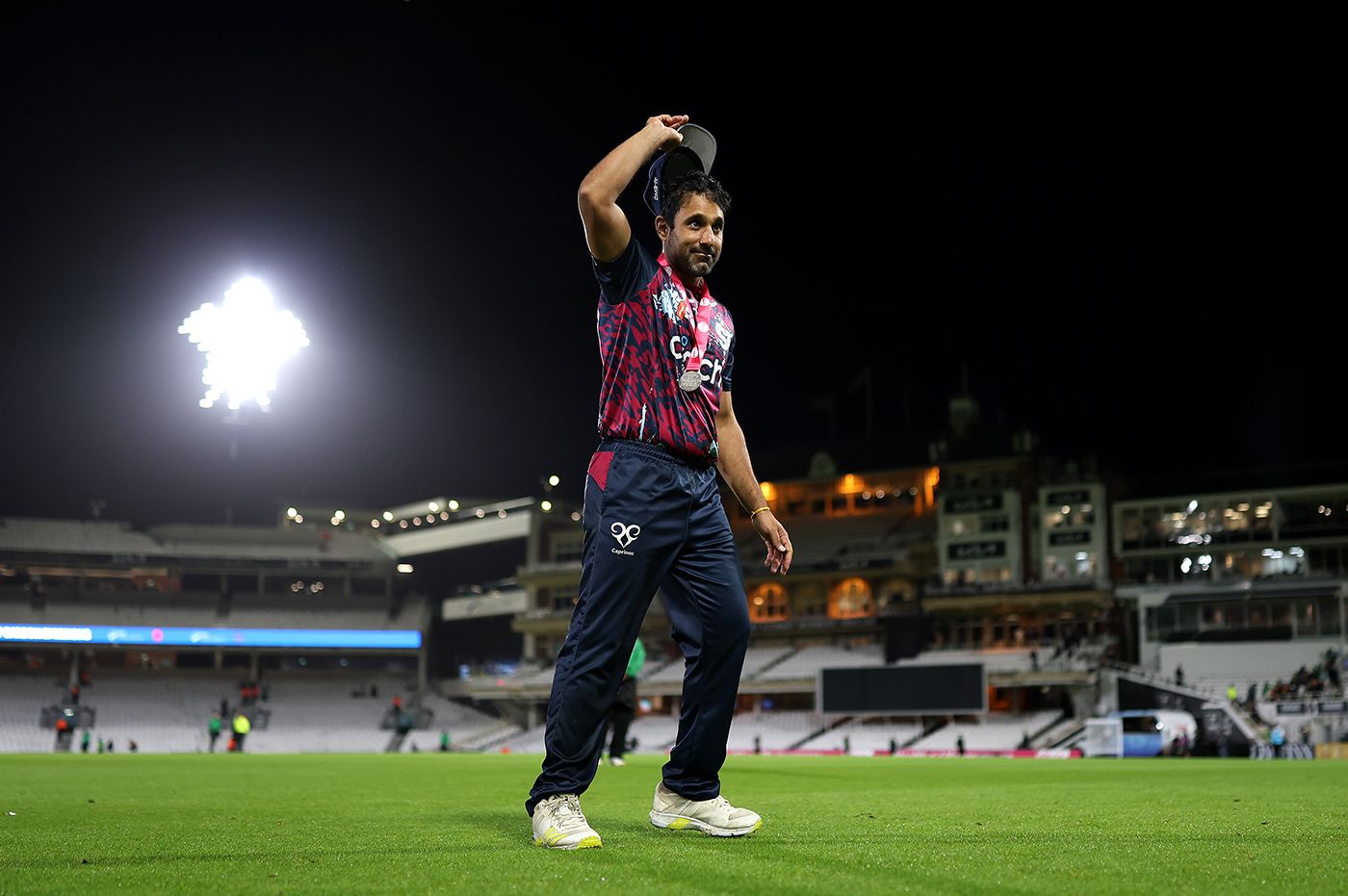 Ravi Bopara doffs his cap to the crowd after a match-winning knock