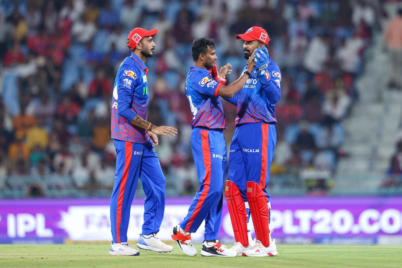 T Natarajan and Axar Patel struck either side of the powerplay