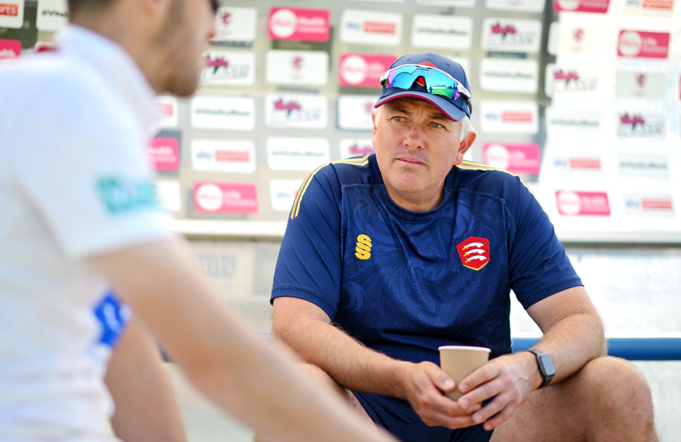 Chris Silverwood, Essex's head coach, in the dug-out during last season's Championship