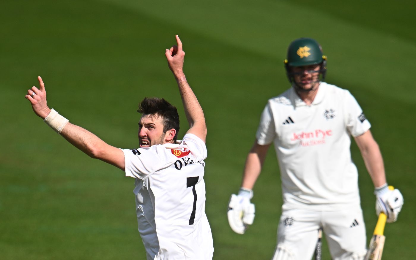 Craig Overton claimed the wicket of Jack Haynes