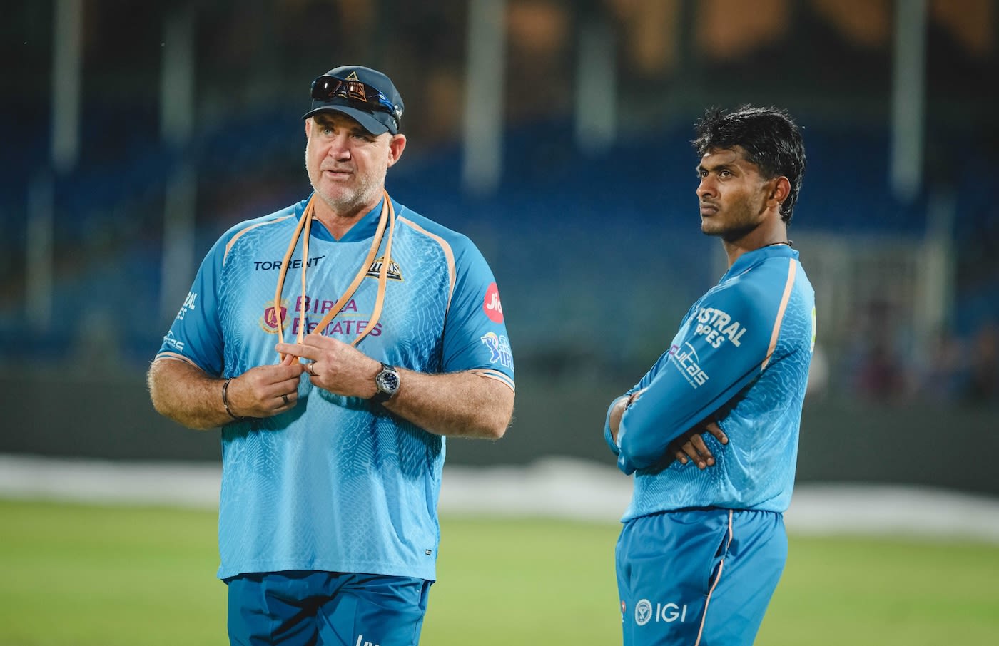 Sai Sudharsan spent some time with Matthew Hayden at training