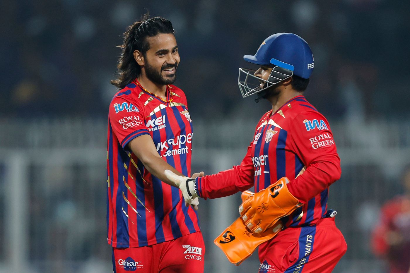 Digvesh Rathi celebrates a wicket