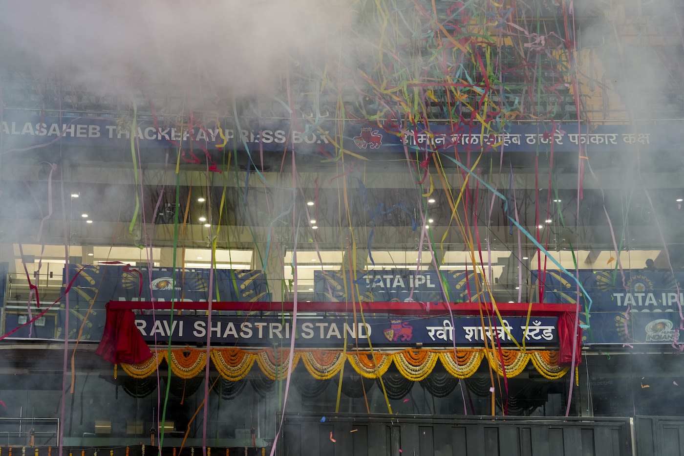 The Ravi Shastri stand was unveiled at Wankhede Stadium