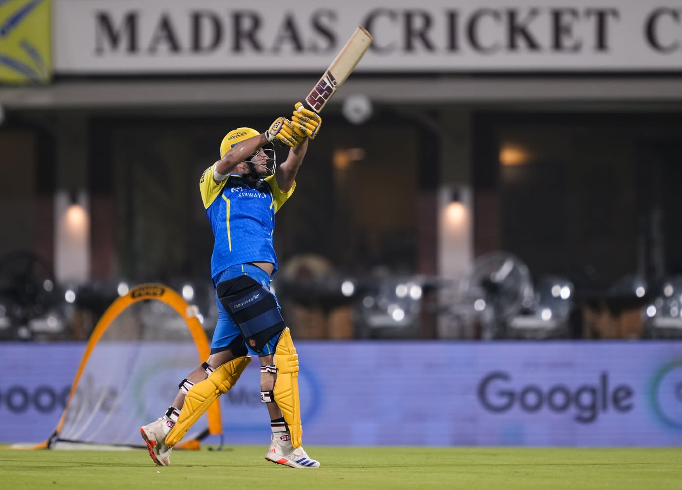 Prashant Veer hits out during training