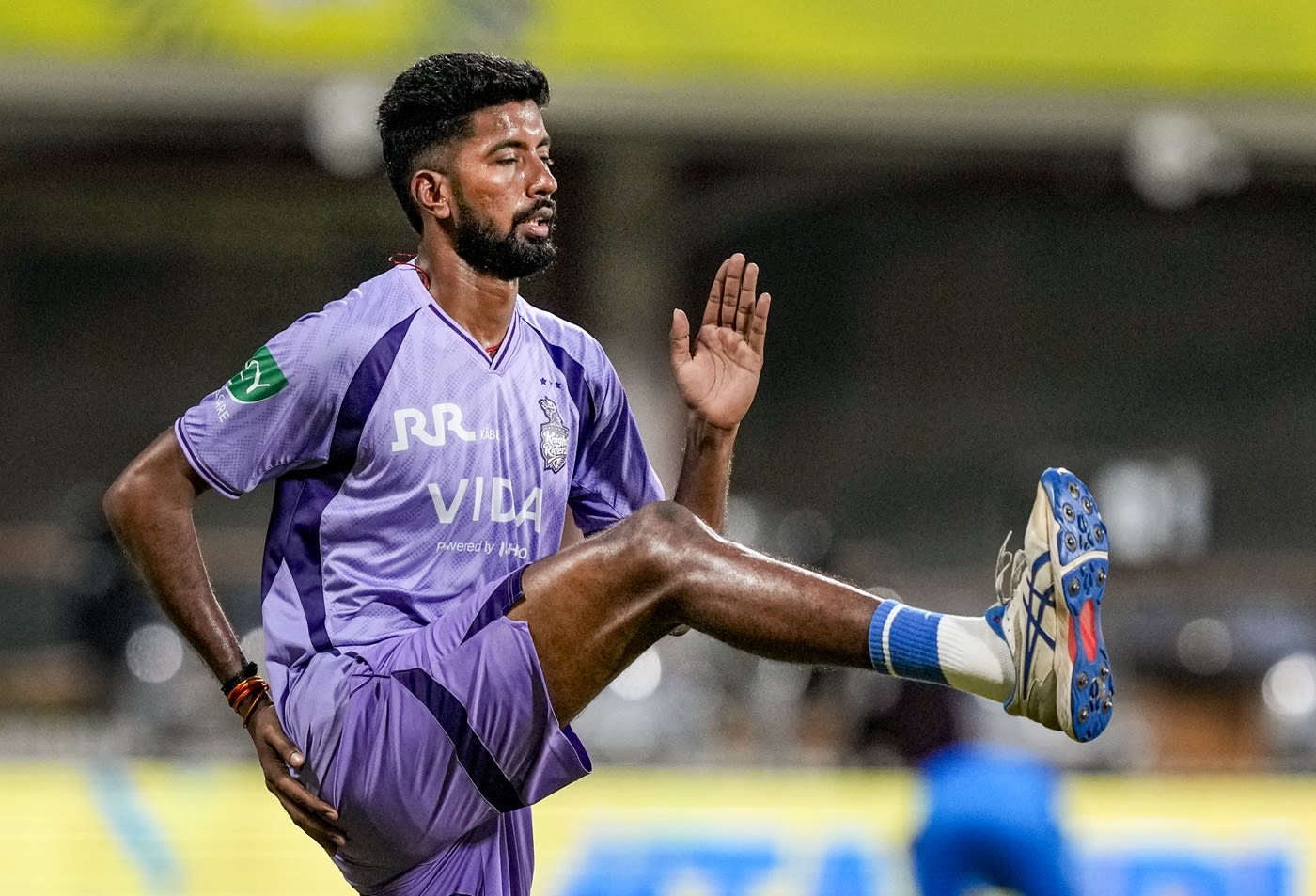 Saurabh Dubey trains at Chepauk