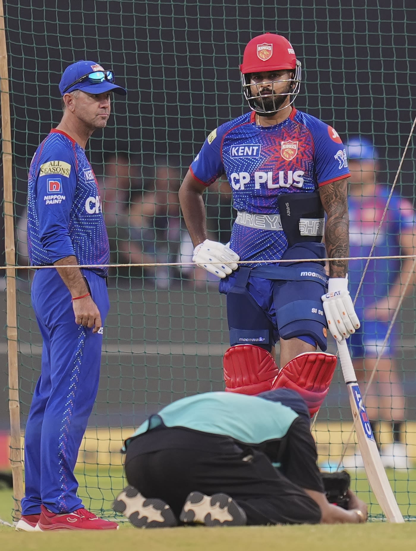 Ricky Ponting and Shreyas Iyer spent some time in the nets