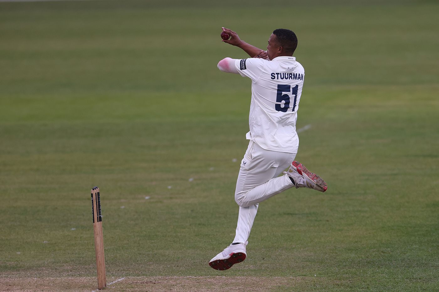 Glenton Stuurman claimed 3 for 64 in the first innings