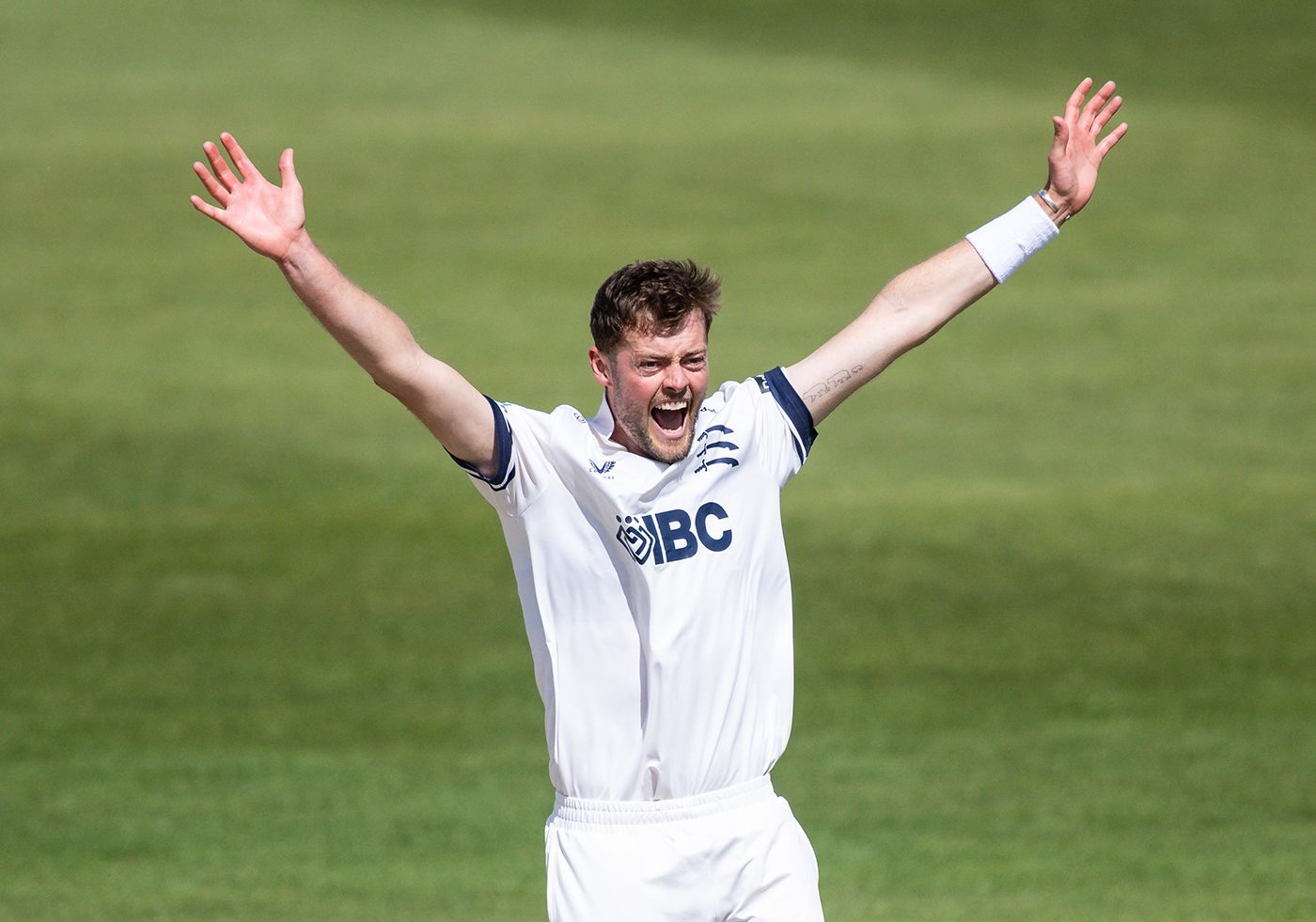 Tom Helm broke Northants' opening stand