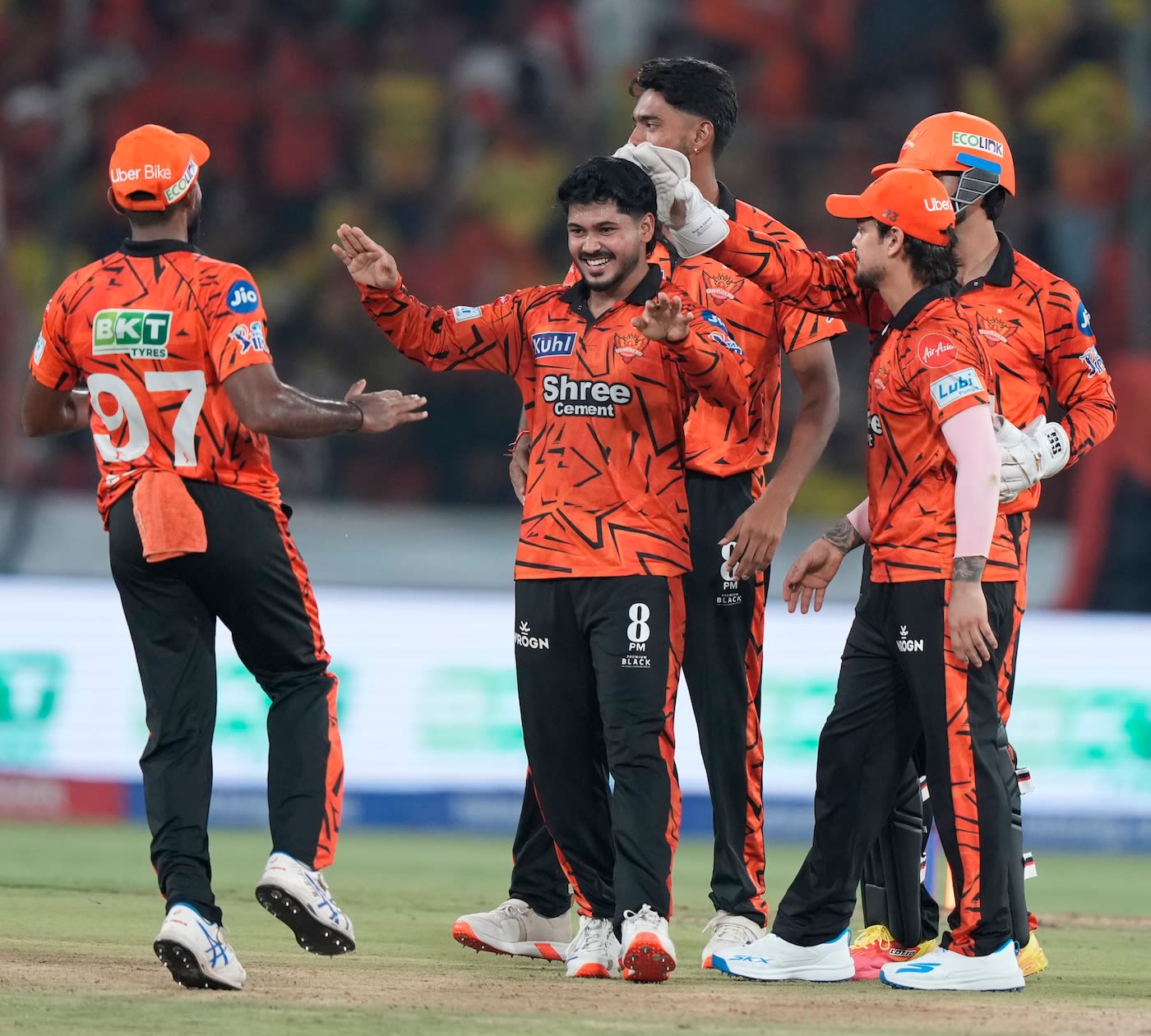 Shivang Kumar picked up the wicket of Dewald Brevis