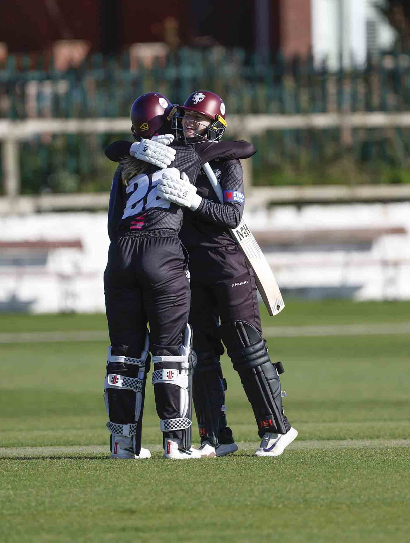 Charlie Dean and Jess Hazell celebrate victory