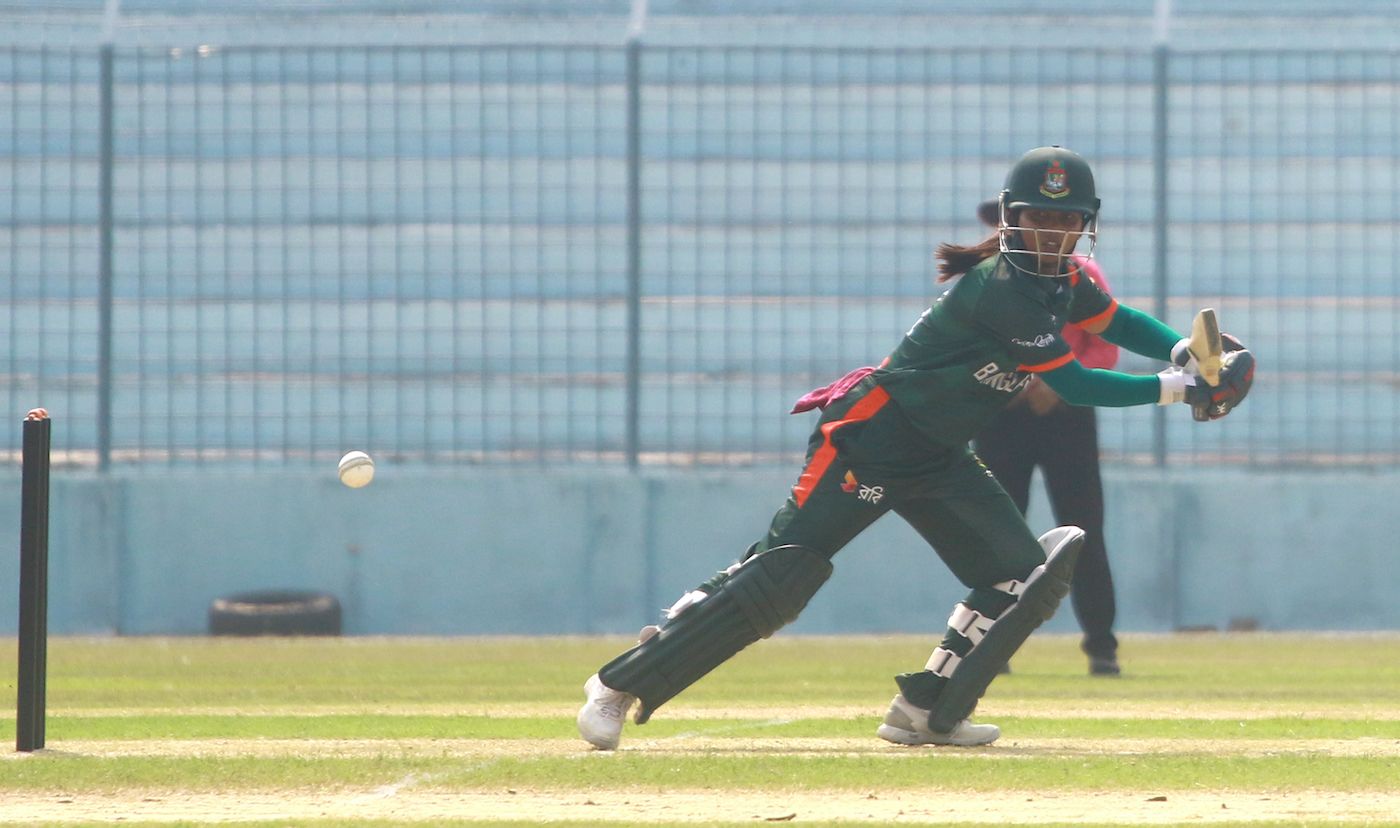 Sharmin Akhter won the match award for her 86