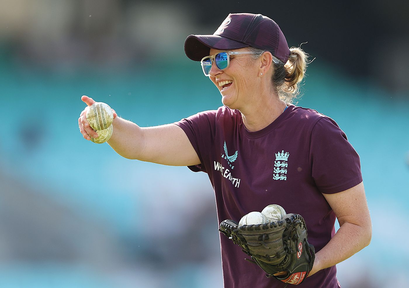 Charlotte Edwards oversees England training