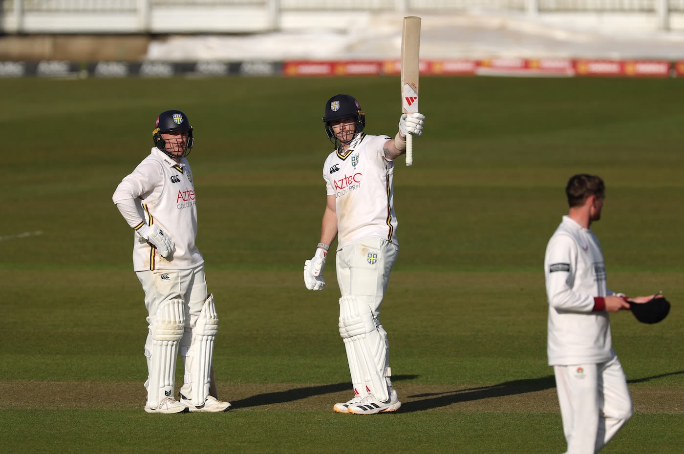 Matthew Potts celebrates his fifty