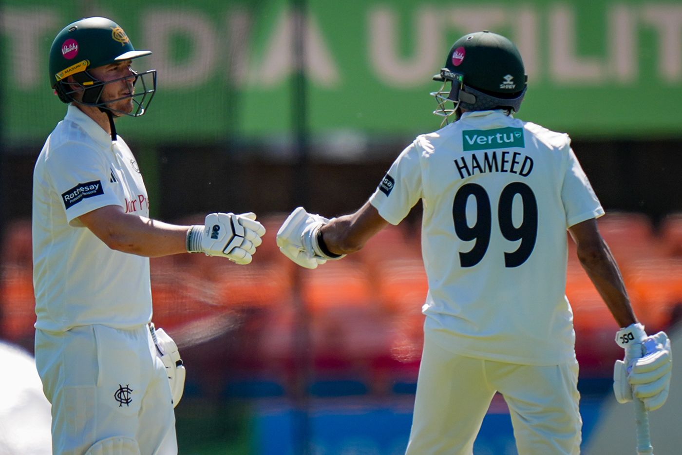 Ben Slater and Haseeb Hameed put on 97 for the first wicket