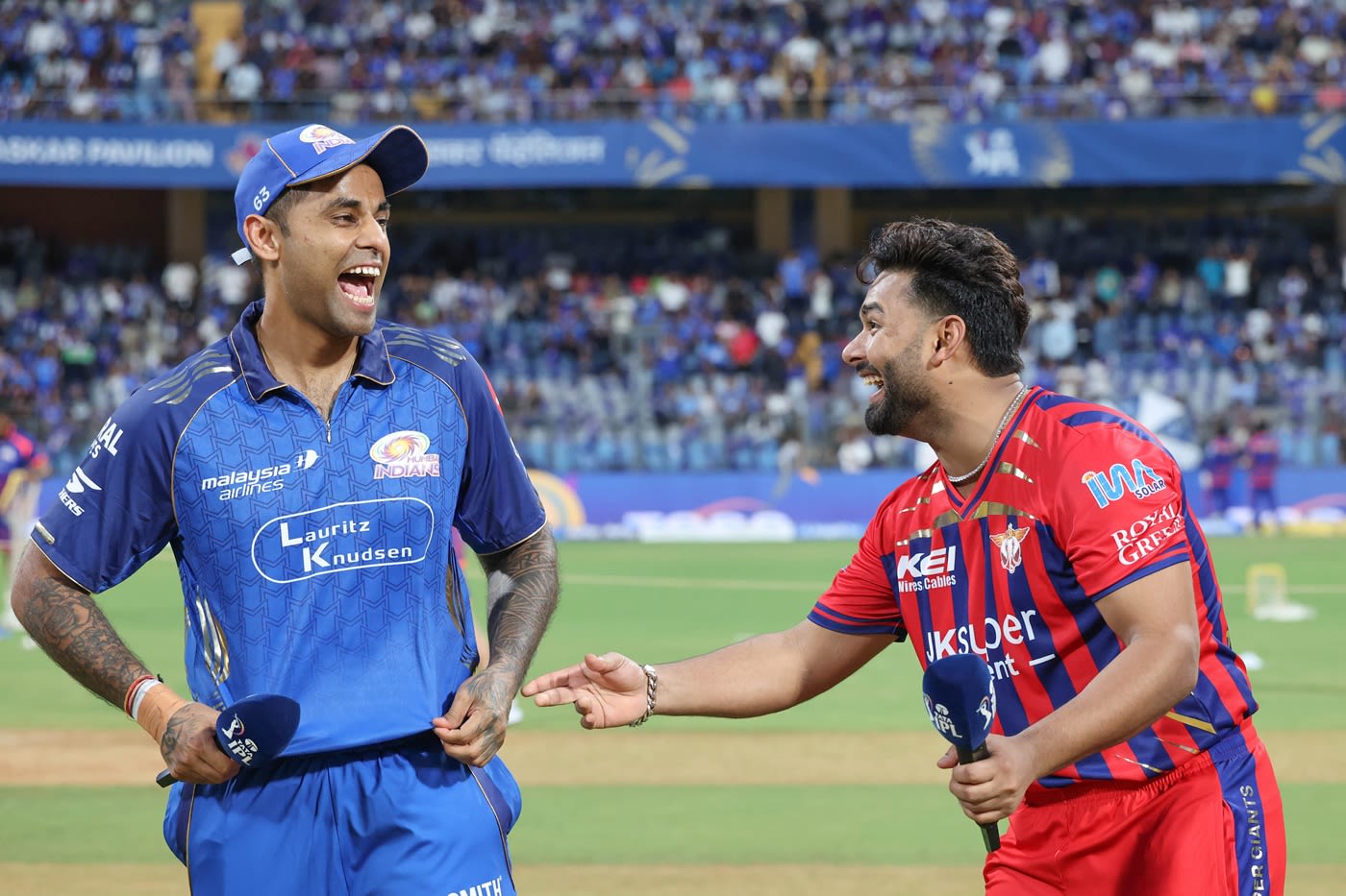 Rishabh Pant was joined by Suryakumar Yadav at the toss