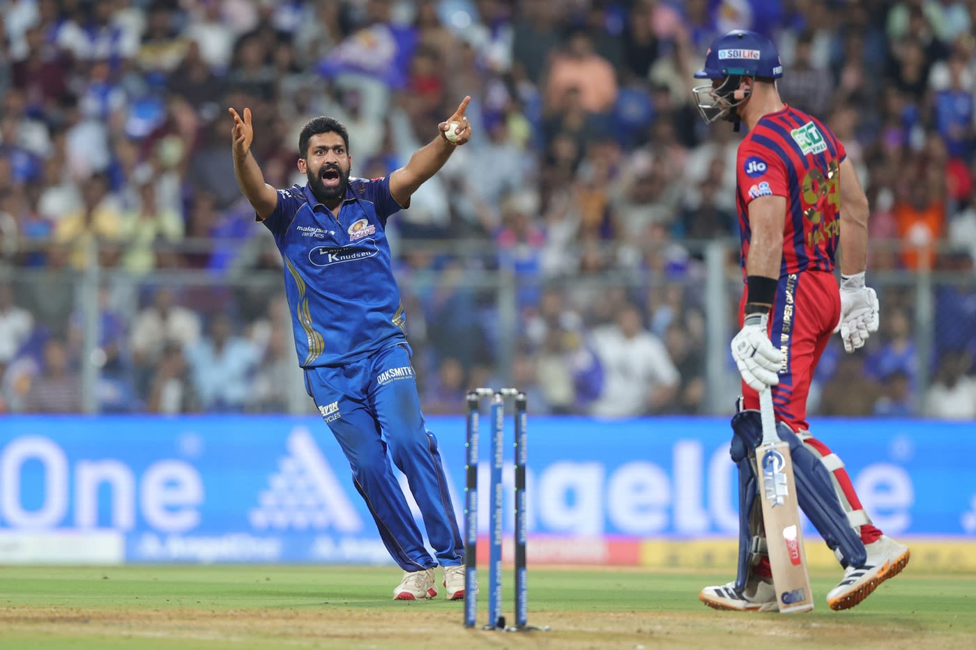 Raghu Sharma had a caught-and-bowled dismissal