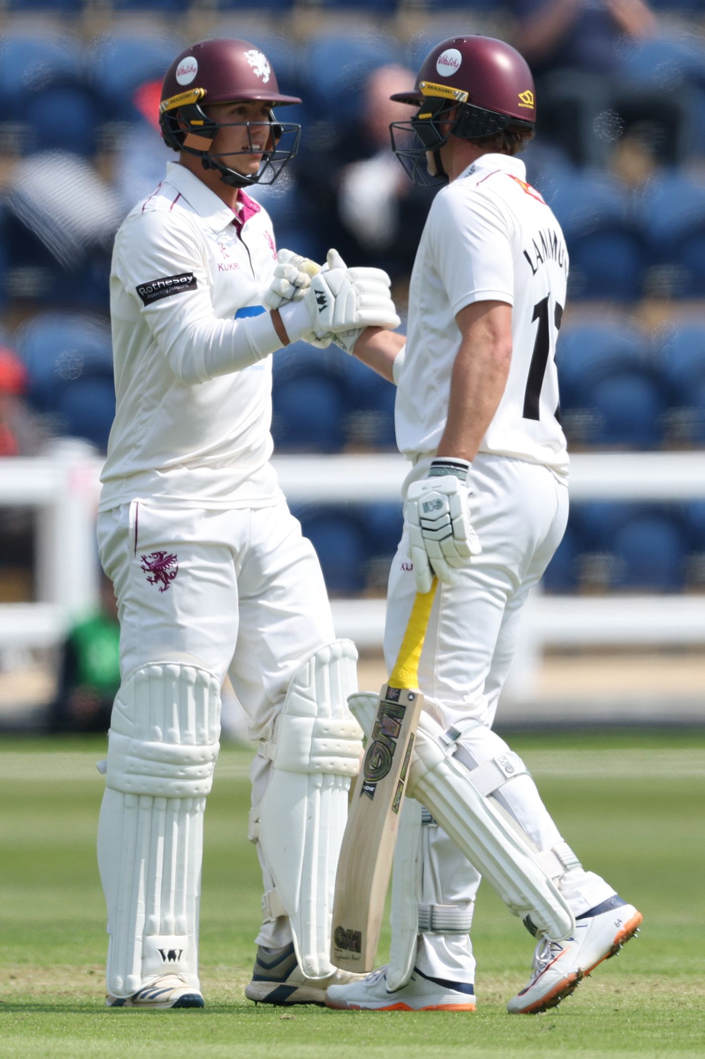 Joshua Thomas and Tom Lammonby put on a century stand