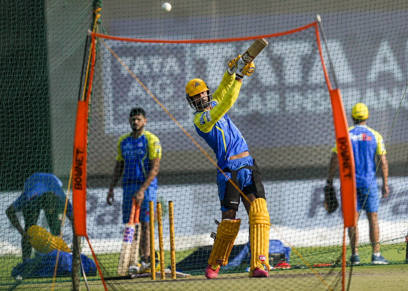 Aman Khan hits the nets