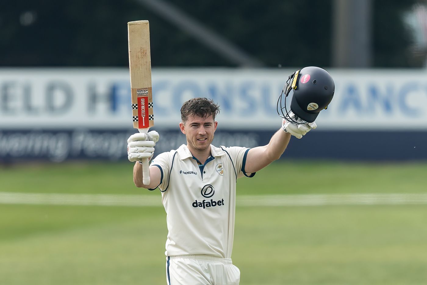 Martin Andersson acknowledges reaching his ton