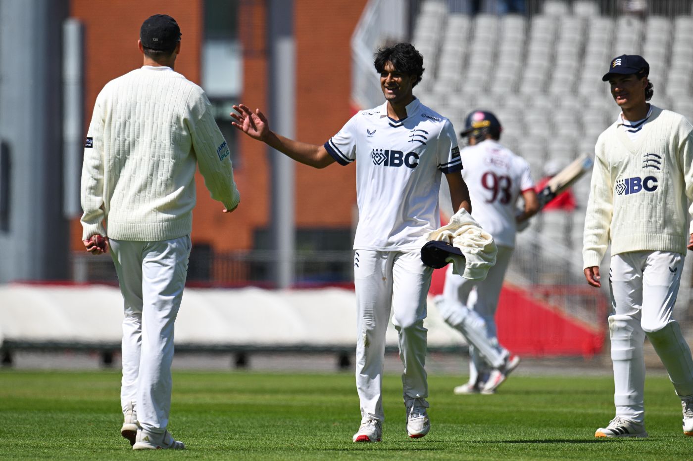 Naavya Sharma claimed four wickets to power Middlesex to victory