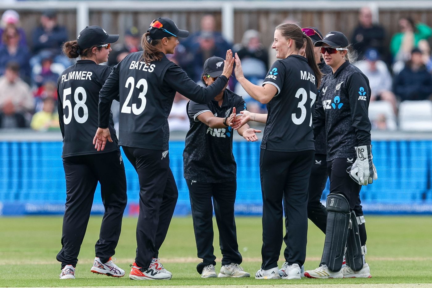 Rosemary Mair celebrates the dismissal of Amy Jones