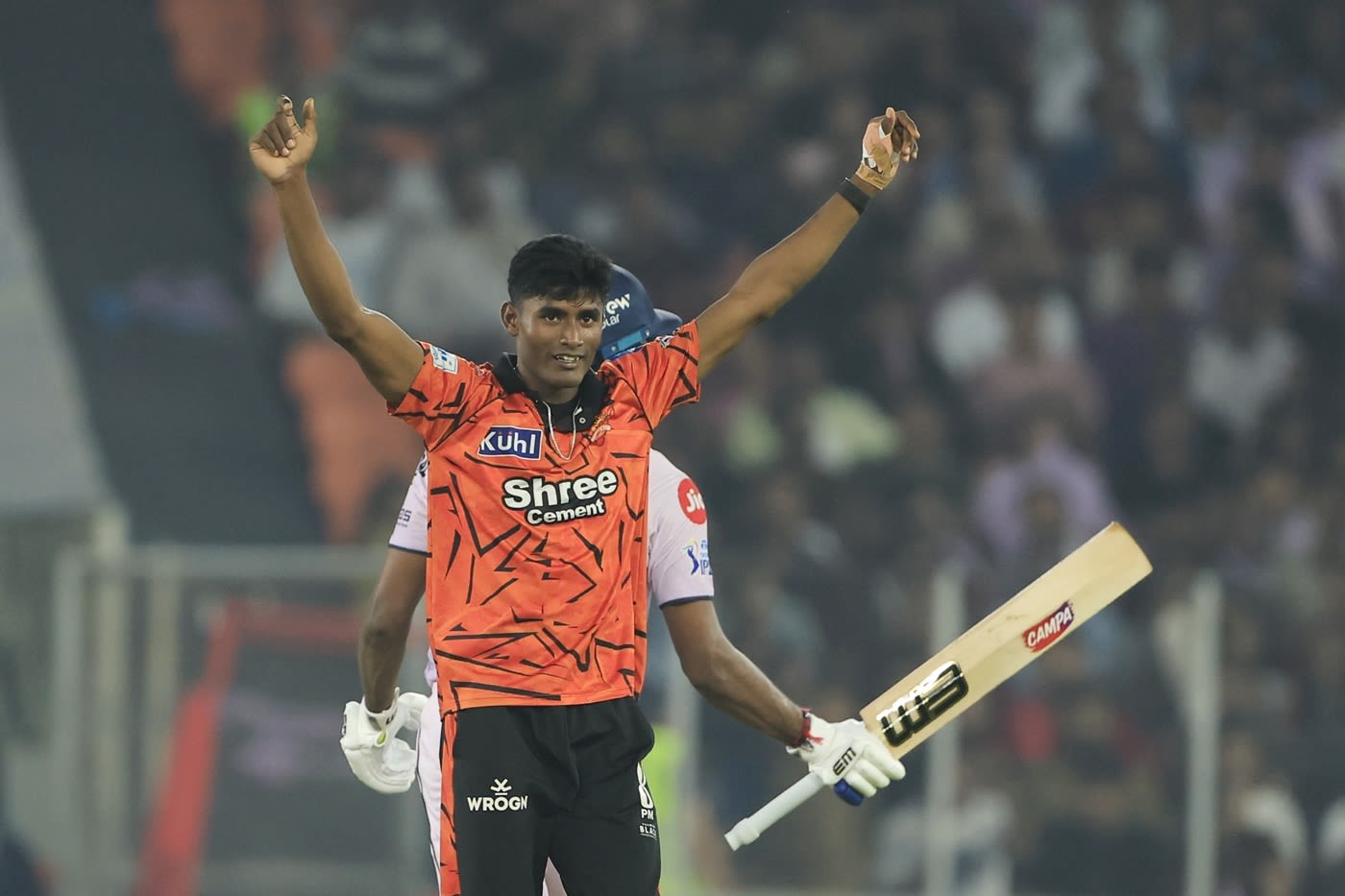 Sakib Hussain celebrates a wicket