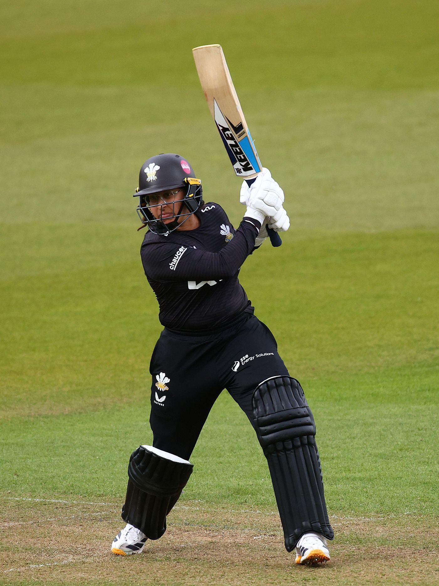 Priyanaz Chatterji punches a drive