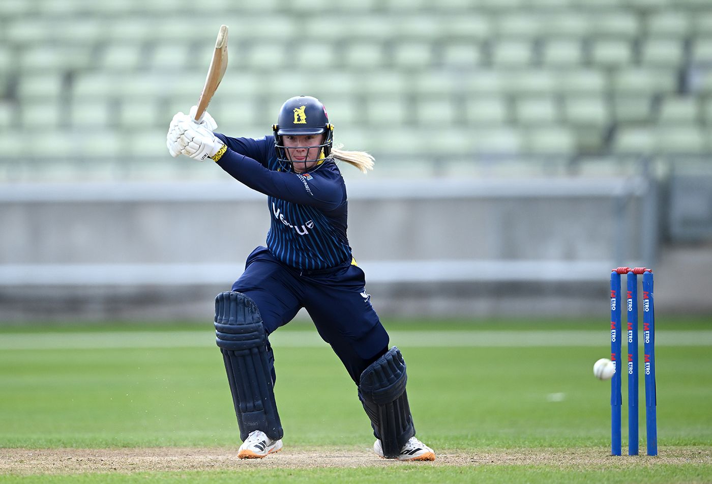 Charis Pavely steps out to drive