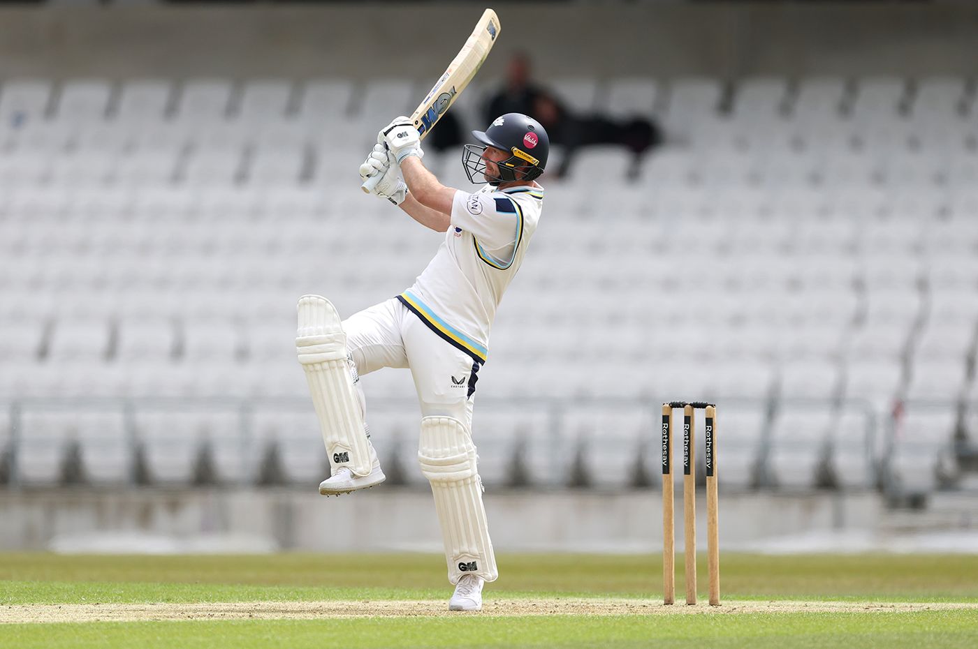 Adam Lyth pulls on the way to a half-century