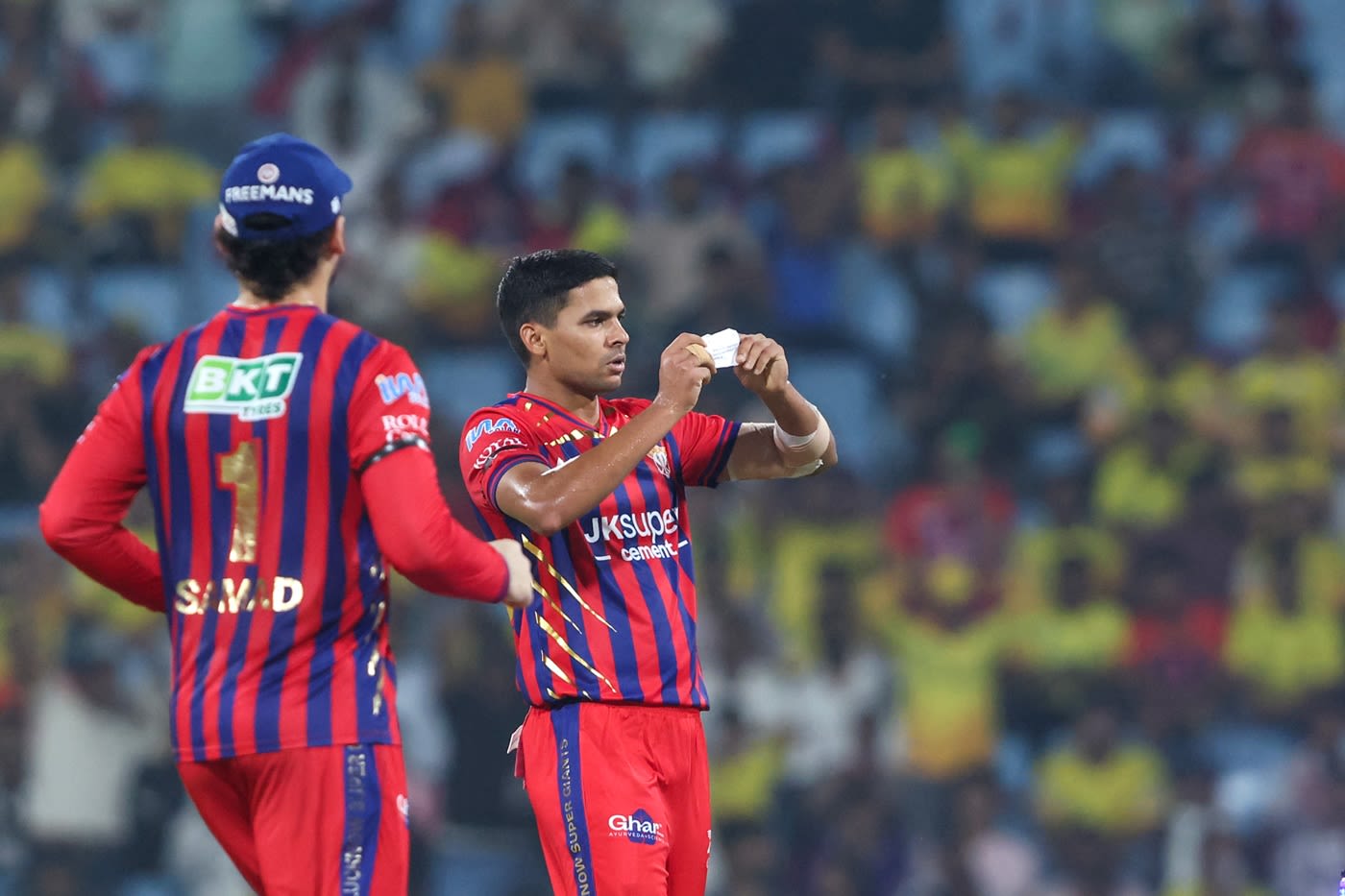 Debutant Akash Singh celebrated his three wickets with special messages