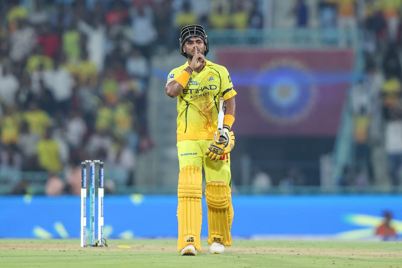 Kartik Sharma brought up his fifty in 35 balls