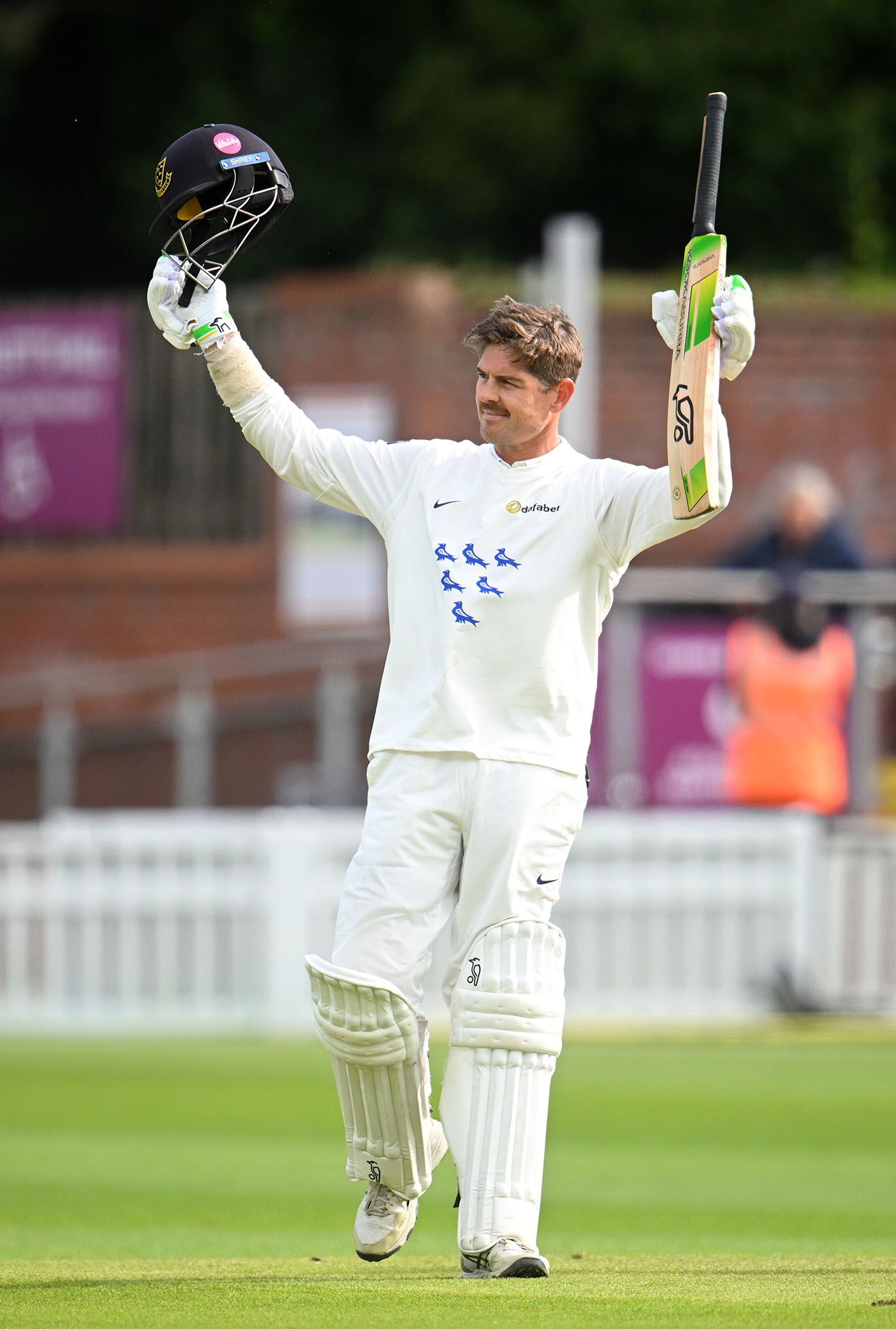 Daniel Hughes made his second hundred in as many matches