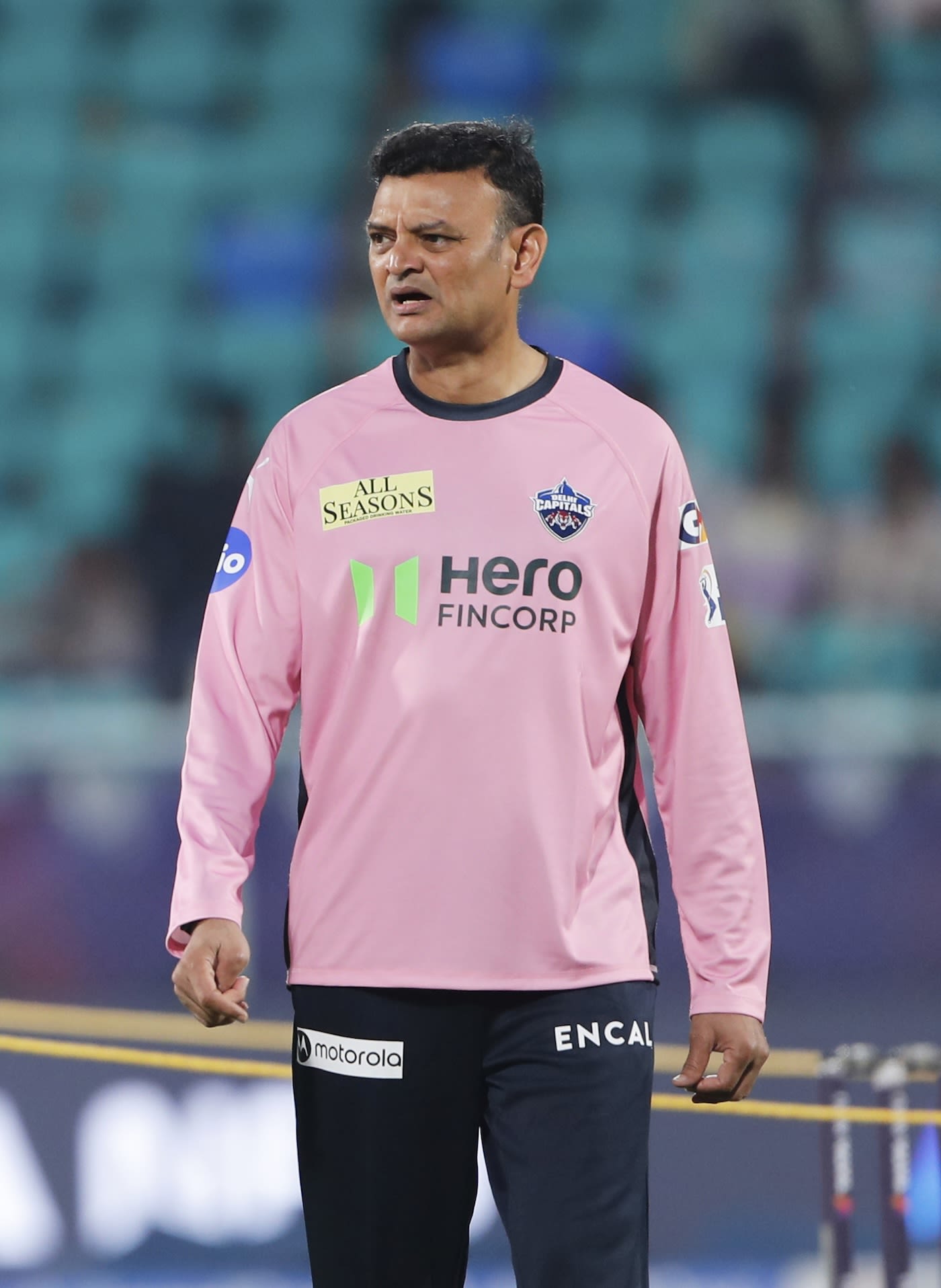 Hemang Badani checks out the pitch