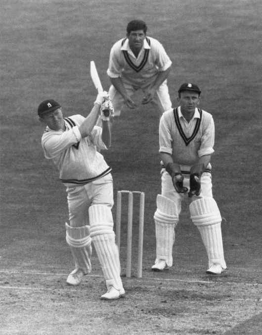 MJK Smith in action for Warwickshire in 1967