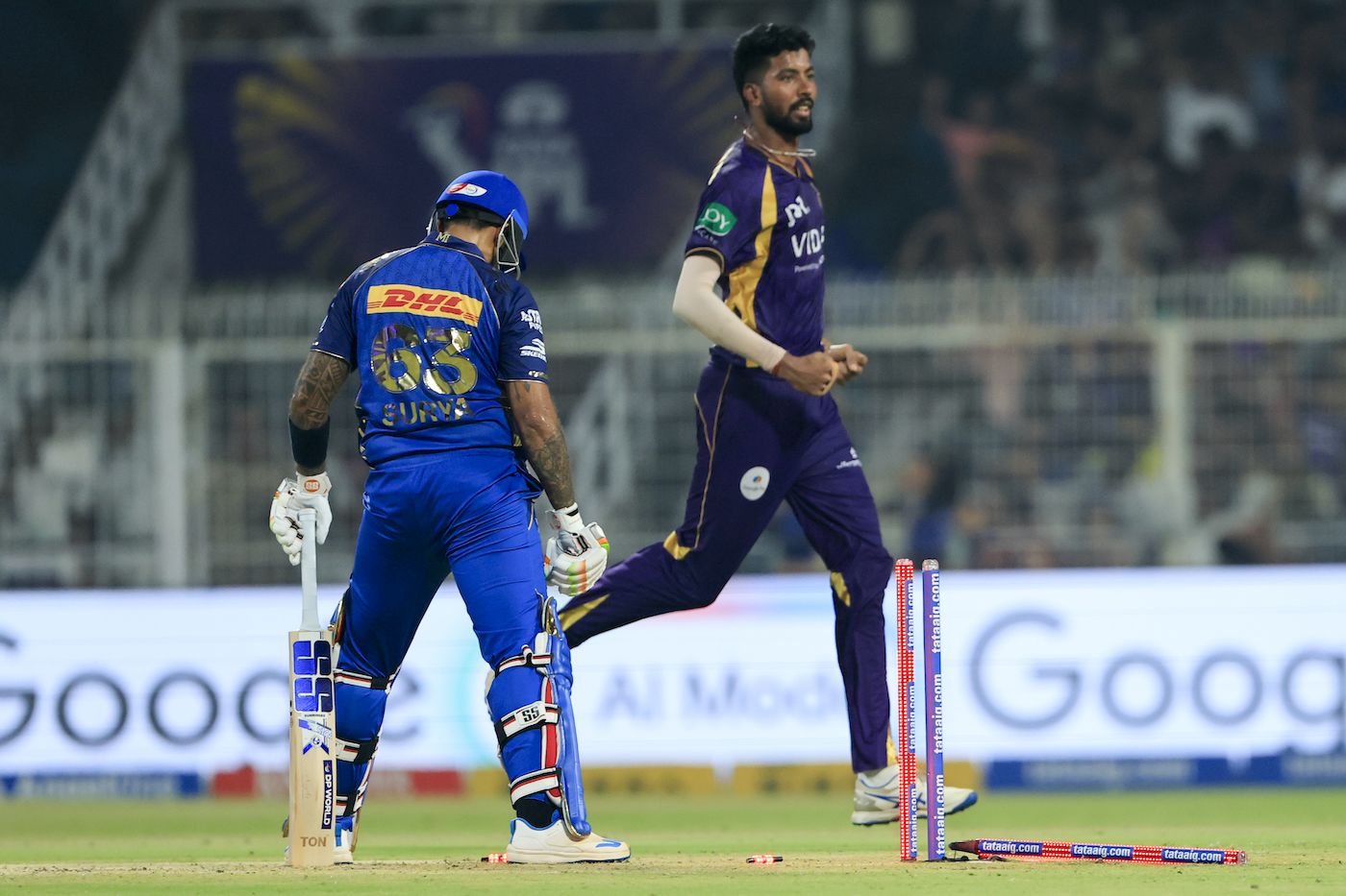 Saurabh Dubey knocked over Suryakumar Yadav