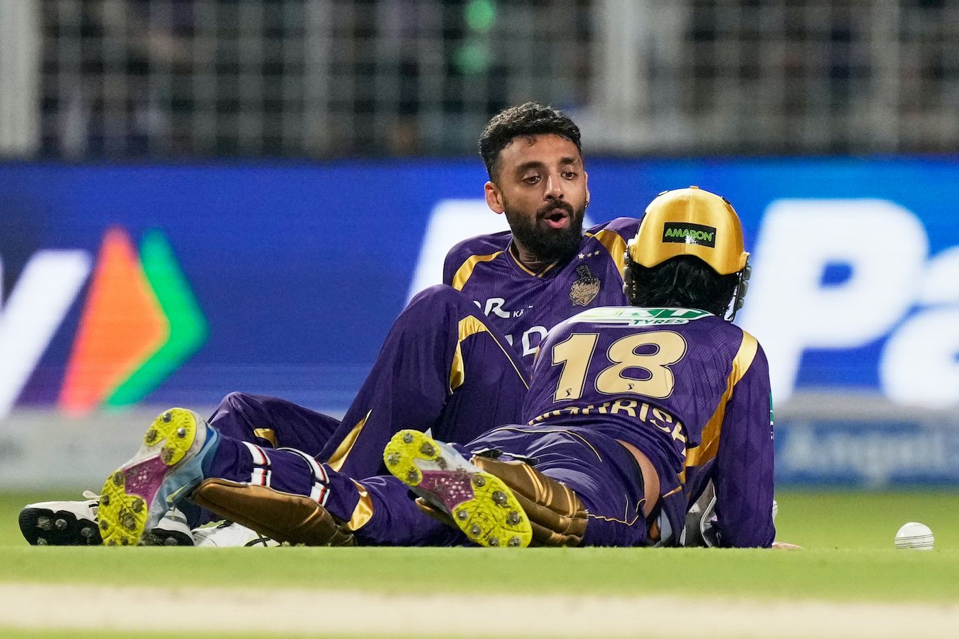 Varun Chakravarthy and Angkrish Raghuvanshi dropped Tilak Varma in the 11th over