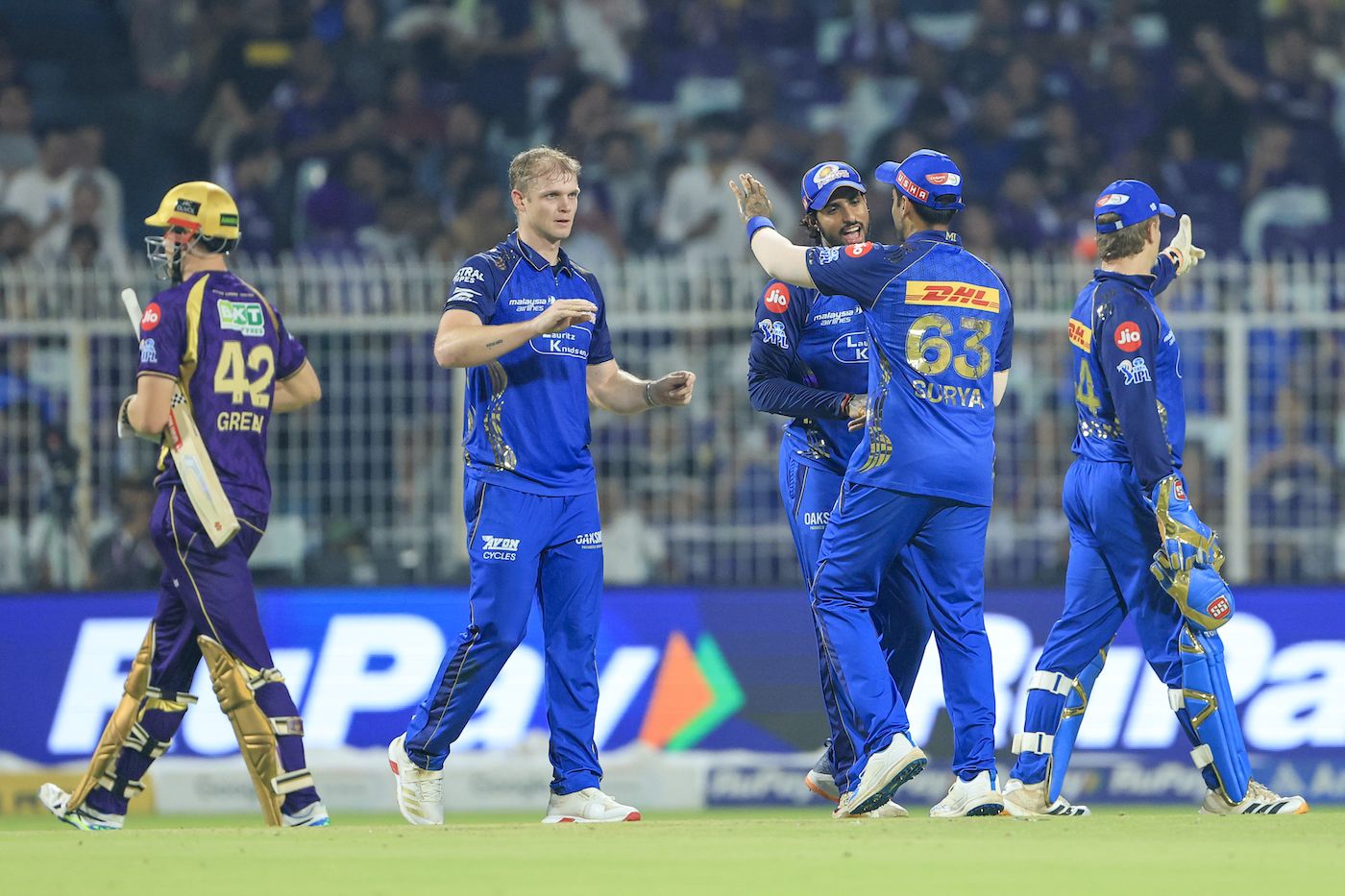 Cameron Green was caught at deep fine leg off Corbin Bosch's bowling