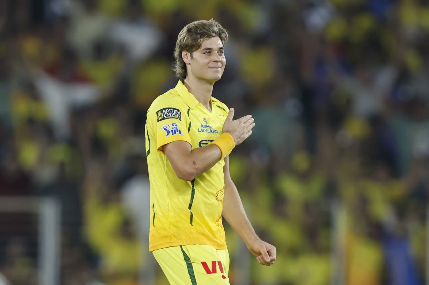 Spencer Johnson had Shubman Gill caught at midwicket