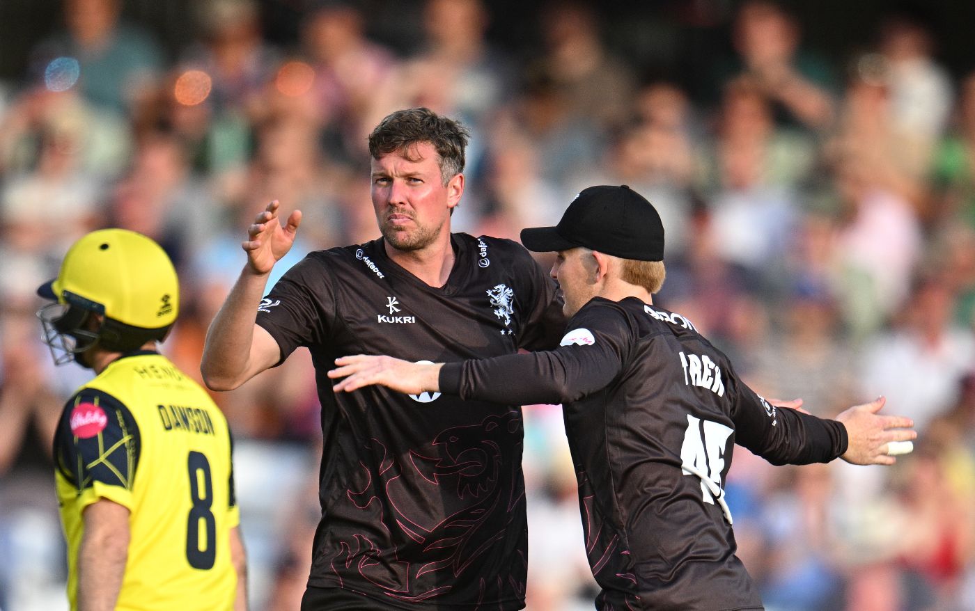 Jake Ball claimed three wickets for Hampshire