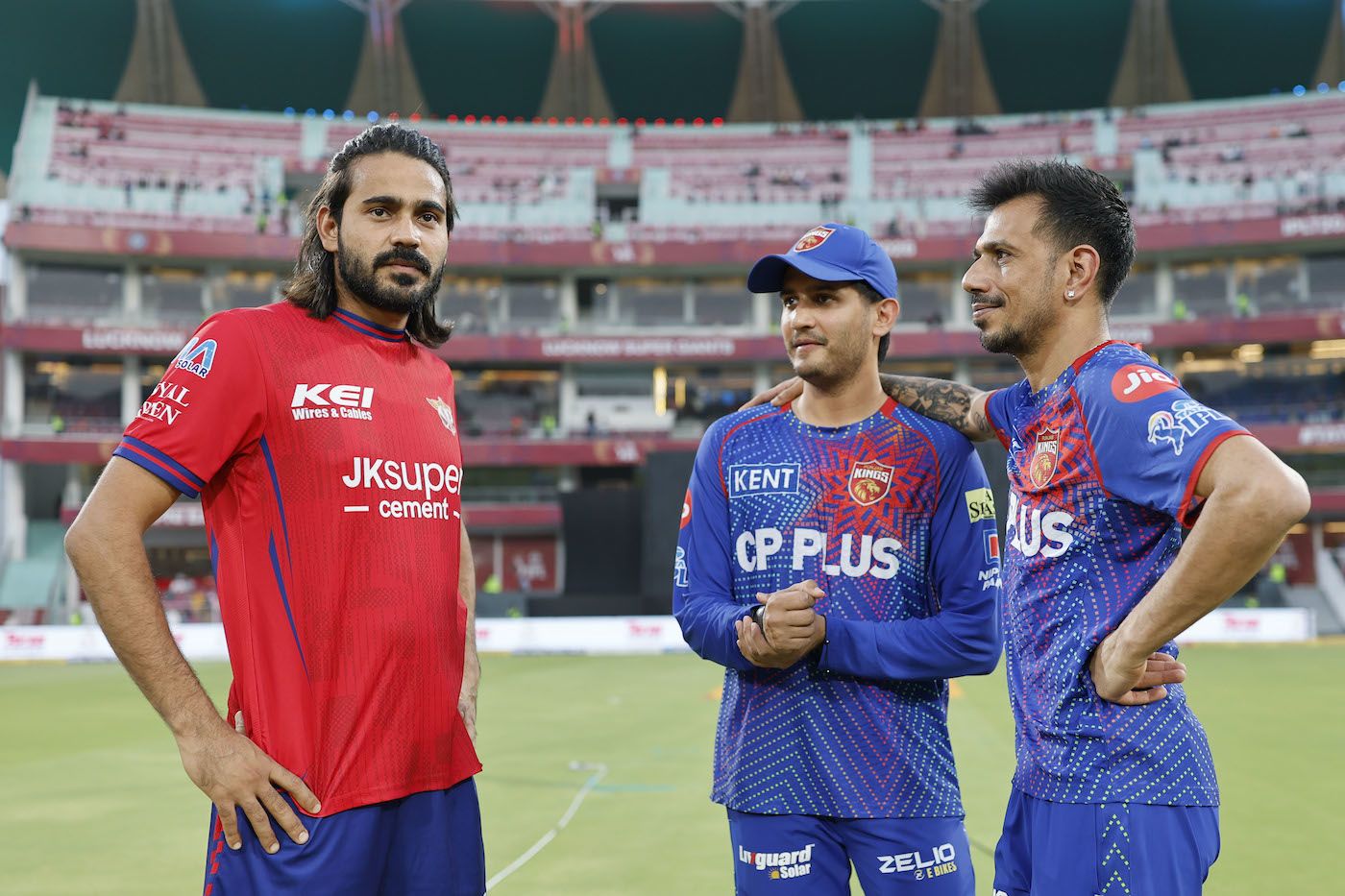 Digvesh Rathi, Priyansh Arya and Yuzvendra Chahal have a chat